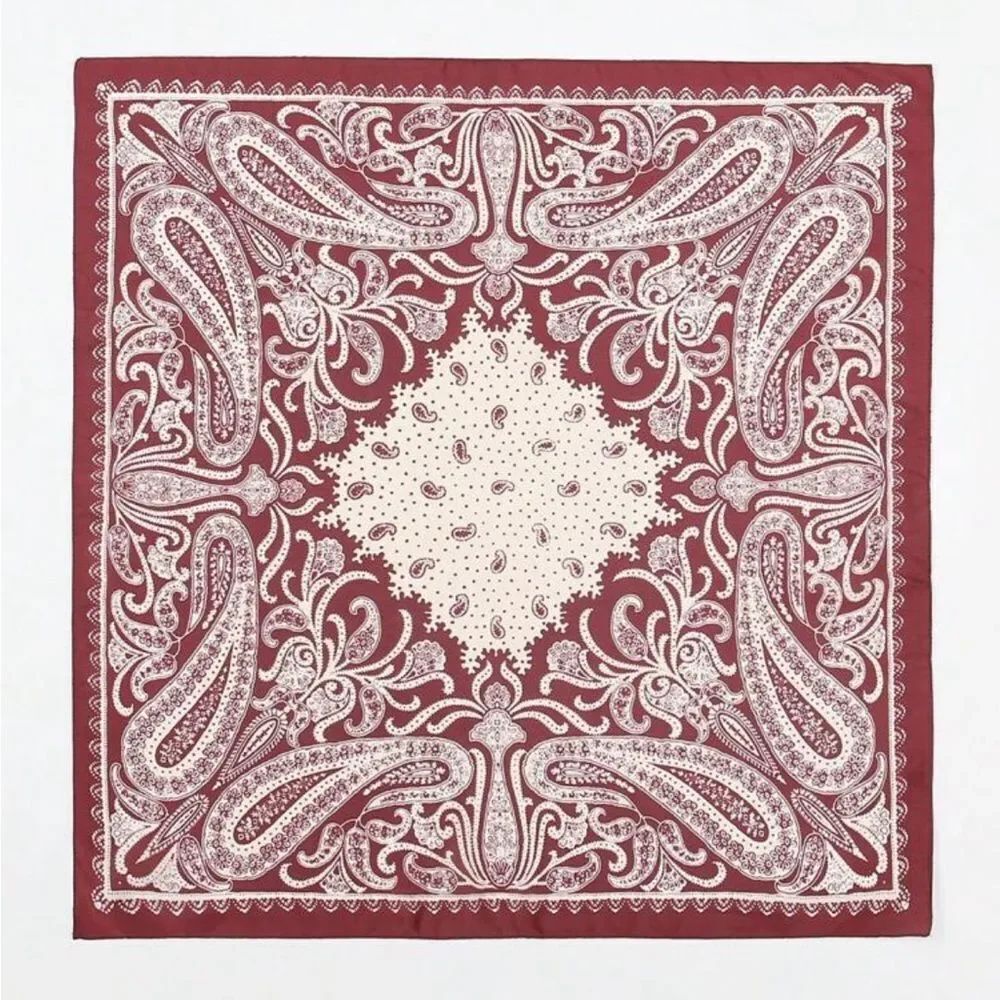 Red Paisley scarf P97